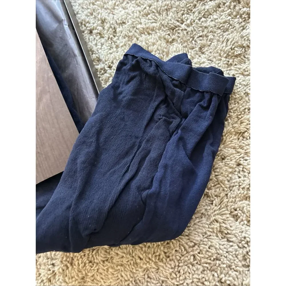 RARE Vintage sz L Manly-Legs Hose Ribbed Over The Calf 1960s 1970s NOS NAVY F26